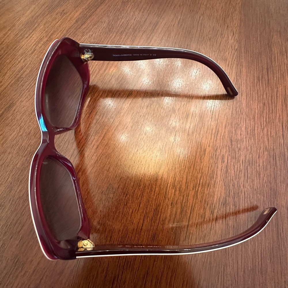 Dolce & Gabbana Red & Black Leopard Oversized Sunglasses – DG Designer Shades - Picture 9 of 10